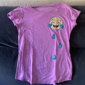 Justice emoji t shirt for girls